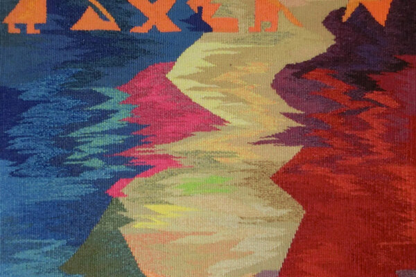 Kuslar , 2012, Gobelin, Wolle, 70 x 110 cm