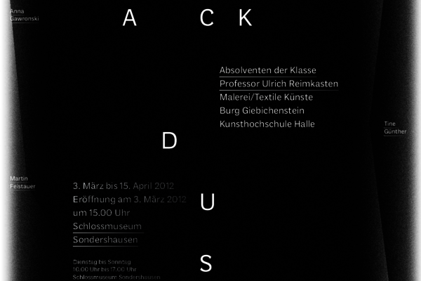 Poster zur Ausstellung, 2012