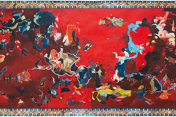 Vom Werden und Vergehen, 2015, Acrylfarbe auf Papier, 150 x 300 cm