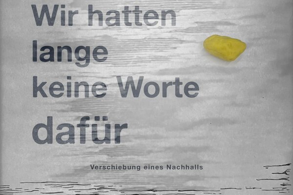 ‘Wir hatten lange keine Worte dafür – Verschiebung eines Nachhalls’ von Hannah Luise Koch  Copyright) die Künstlerin