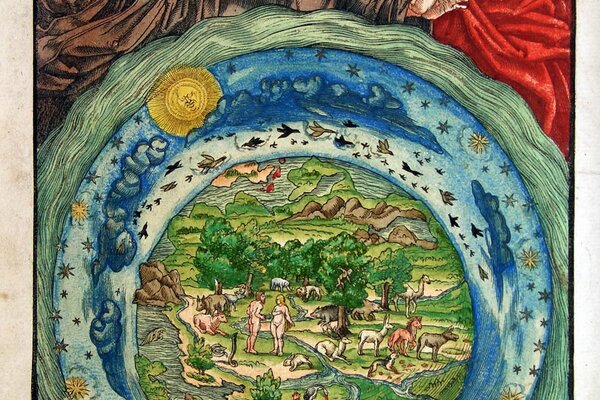Illustration der Schöpfung in der Luther Bibel von 1534