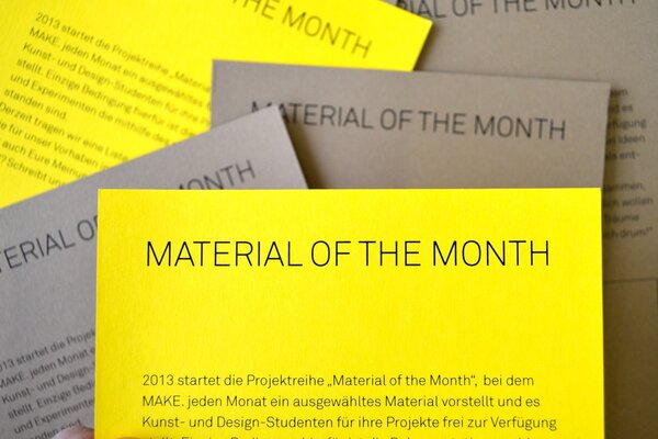 Karte: Material of the Month