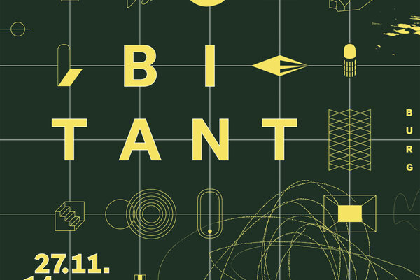 Plakat zur Ausstellung HABITANT. Gestaltung: Tobias Jacob, Torsten Illner