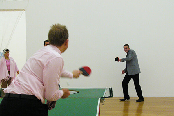 George Maciunas: Flux-Ping-Pong, 1976, Aktualisierung Kunstmuseum  Liechtenstein, 2005, Foto: Nike Bätzner